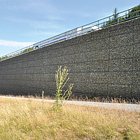 Gabião para alargamento de barragens na Alemanha