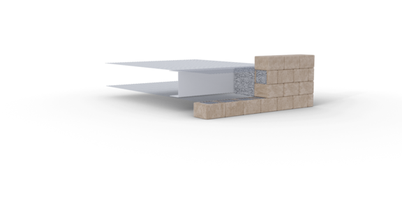 Estrutura de blocos Fortrac - Vários modelos de blocos de betão - Huesker Bauprojekte
