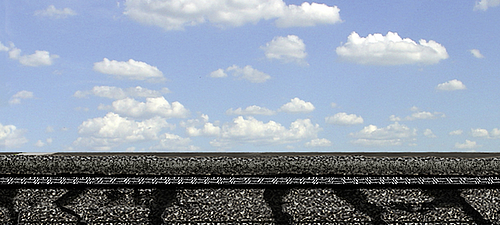 Reabilitação de estradas Perfil da camada de estrada: processo de reabilitação com camadas de asfalto e colocação do ligante