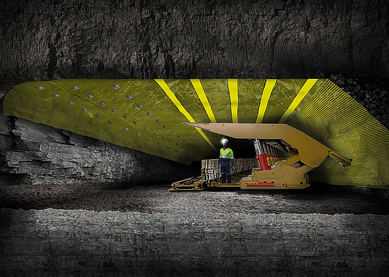 Suporte de mineração de alta resistência: geogrelha Minegrid® da HUESKER para suporte seguro de queda de rochas e longwall