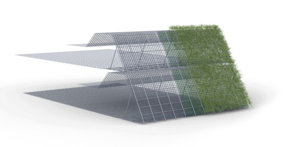 Beleza natural das encostas íngremes Fortrac Nature declives acentuados