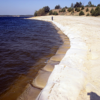 Sacos SoilTain como estabilização de margens em praias arenosas