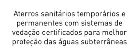 Mapa informativo sobre aterros sanitários temporários e permanentes