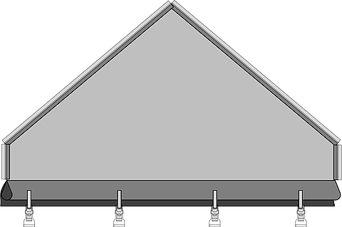 Imagem de uma empena poligonal simétrica, uma variante das variantes de fixação Lubratec