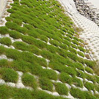 Tapete de betão Incomat Crib com proteção ecológica contra a erosão e ecologização